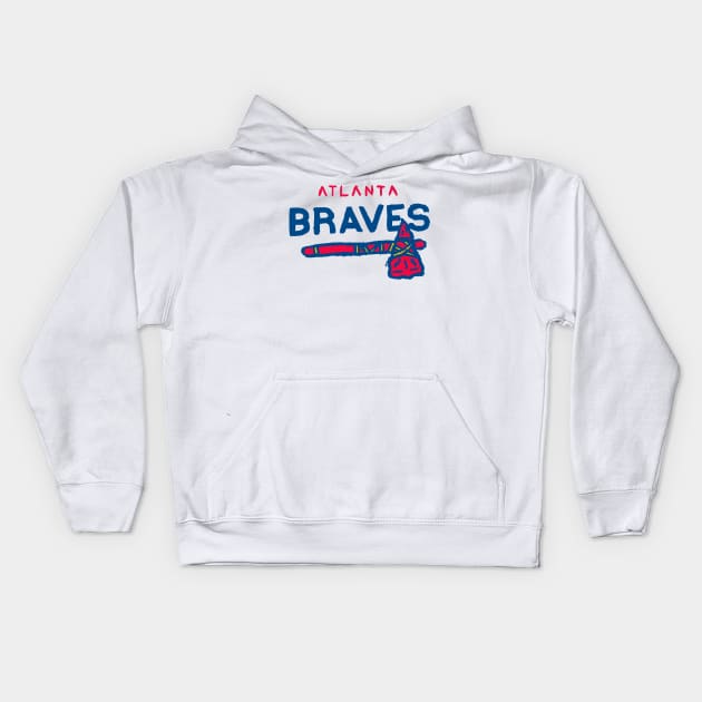 Atlanta Braveeees 05 Kids Hoodie by Very Simple Graph